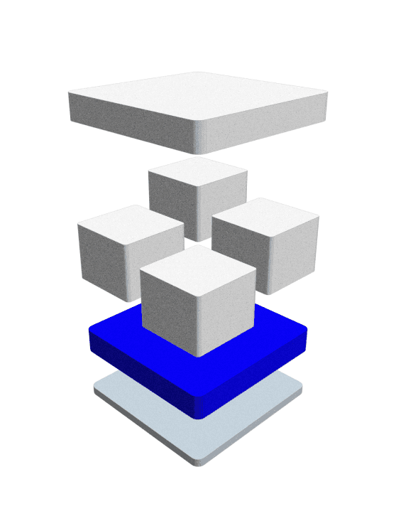Diagram of the three certification levels as stacked layers, with the Professional level highlighted