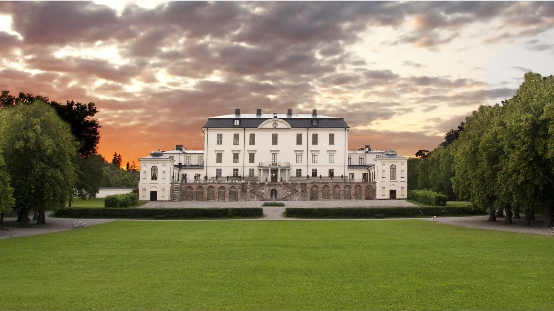 Rosersbergs slott i solnedgång, där den tredje Professional-kursen hölls